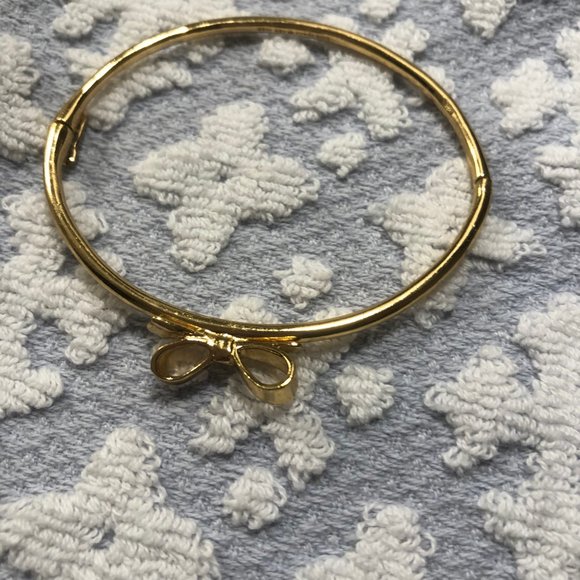 NEW Kate Spade Skinny Minny Gold Bow Bangle Bracel - Picture 5 of 5